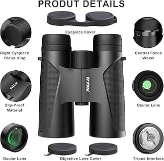 12x42 HD Binoculars-for-Adults High Powered - with Phone Adapter and Tripod - Super Bright BAK4 Prism Waterproof Binoculars, Easy Focus Long Range for Golf, Travel, Outdoor Sports