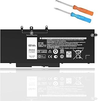 68WH GJKNX Dell Battery Replacement for Dell Latitude 5480 5580 5280 5288 5488 5590 5591 5490 5491 5495 E5480 E5580 E5490 E5590 Precision 15 3520 3530 Series GD1JP DY9NT 5YHR4 451-BBZG 7.6V 4-Cell