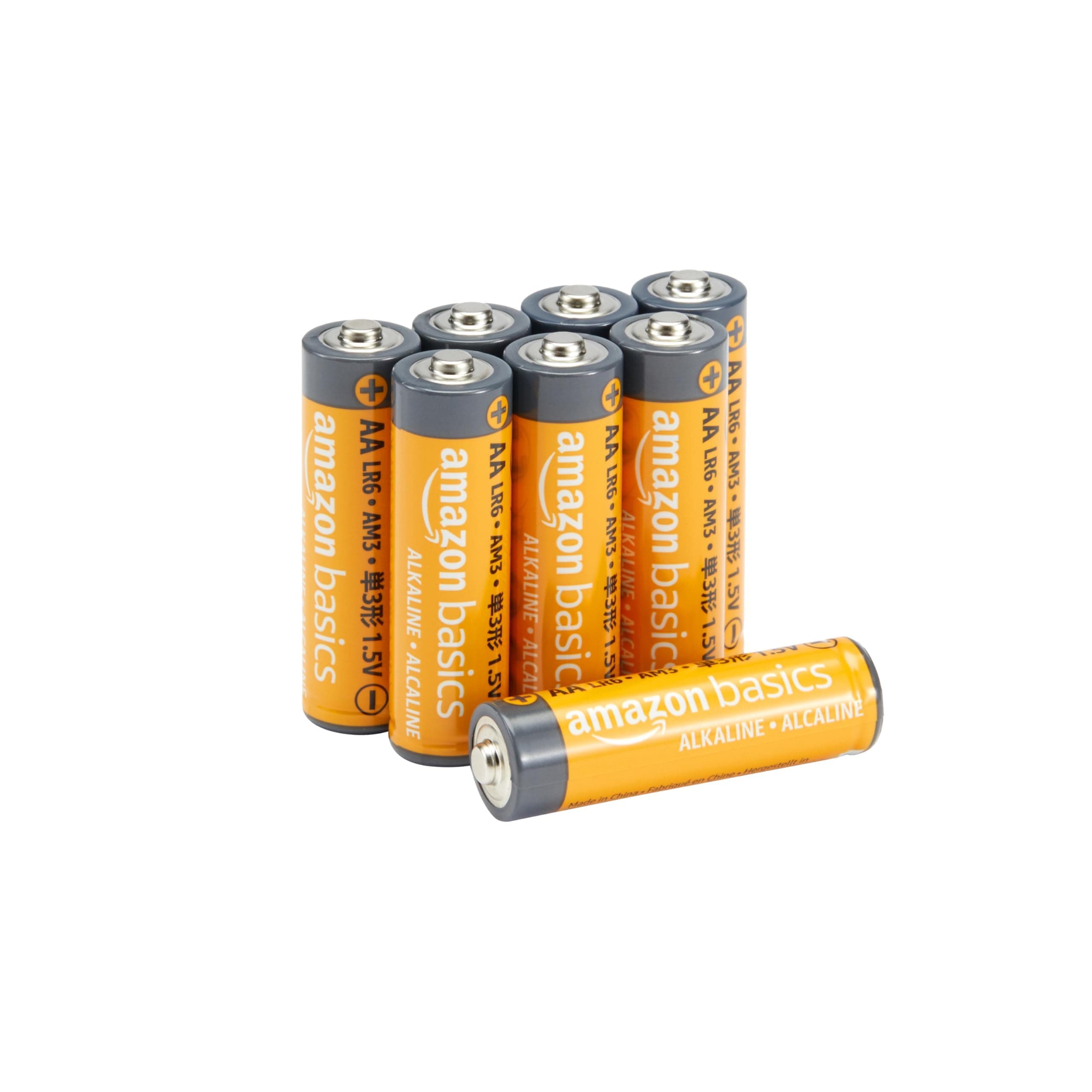 Amazon Basics AA Alkaline Batteries, Pack of 8