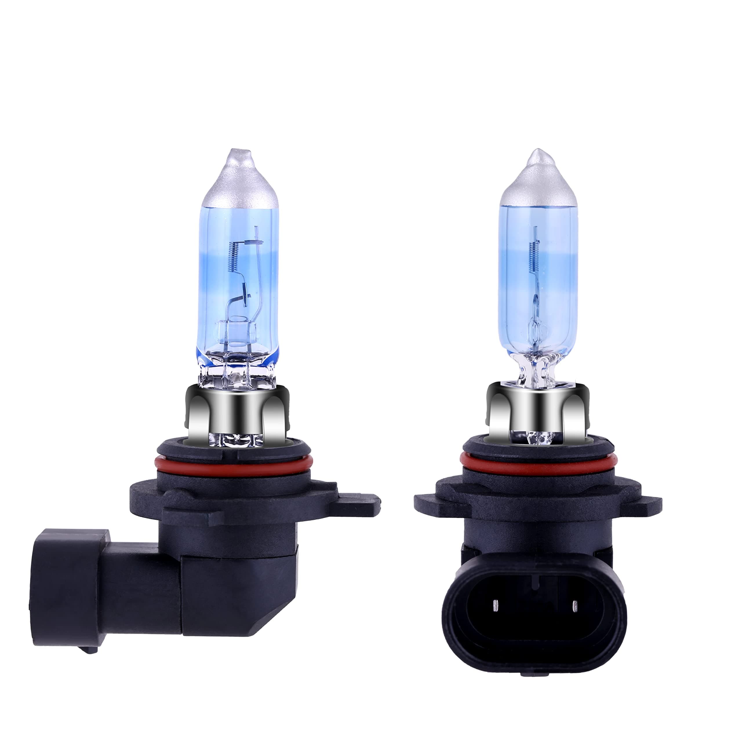 NEWBROWN 9006 Headlight Bulbs HB4 Halogen Bulb 5000K Super White Light Long Life Replacement P22D 12V/51W (9006/HB4, 2 Pack)