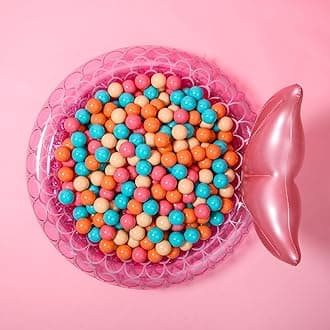 GOGOSO Ball Pit Balls for Toddler, Baby Plastic Playballs Kids Soft Pastel Pelotas Non-Toxic BPA-Free,Cream Pink+Orange+Green,100 Balls