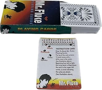 Magic World MR FLUKE Marked Card Deck (Black) SPY Mentalist Card / MR.FLUKE Mark Card Magic Trick