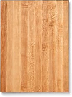 R02 Maple Wood Edge Grain Reversible Cutting Board, 24 Inches x 18 Inches x 1.5 Inches