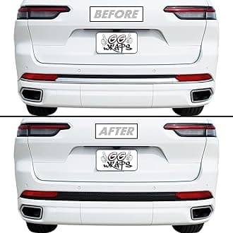SlickMod Chrome Delete Blackout Vinyl Overlay for 2021-2023 Jeep Grand Cherokee L Diffuser Trim (Overland & Summit Models, Matte Black)