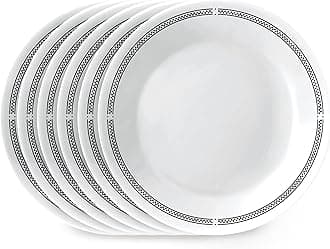 Vitrelle 6.75" Salad Appetizer Plate Set, Triple Layer Glass and Chip Resistant, Lightweight Round Plates, 6-Piece Brasserie