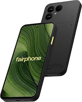 Fairphone (Gen. 6 5G 2025 FP6 (GSM Unlocked, International Version) 256GB + 8GB RAM - Dual SIM (Nano-SIM + eSIM) Android 15 Smartphone (Horizon Black)