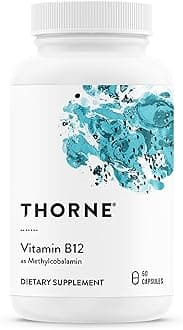 THORNE - Vitamin B12 - as Methylcobalamin - Supports Heart & Nerve Health, Blood Cell Function, Restful Sleep & Methylation* - Third-Party Certified - Gluten, Dairy & Soy-Free - 60 Capsules