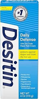 Daily Defense Baby Diaper Rash Cream with Zinc Oxide to Treat, Relieve & Prevent diaper rash, Hypoallergenic, Dye-, Phthalate- & Paraben-Free, 4 oz