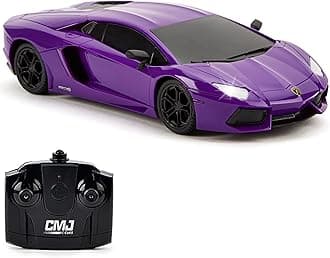 Lamborghini LP700-4 - Purple - 1:24 Scale, Remote Control Radio Vehicle, 2.4 Ghz, LED Headlights, Indoor-Outdoor Racing Toy, Licensed