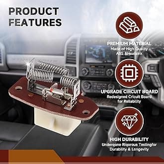 ACLONG HVAC Blower Motor Resistor AC Blower Control Module Resistor Fit for Ford E-150 E-250 E-350 E-450 E-550 2003-2014, F-250 F-350 F-450 F-550 1999-2007 Super Duty Replaces 4C2Z19A706AA 973-013