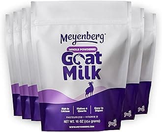 Meyenberg Whole Powdered Goat Milk, 16oz pouch, Amazon Exclusive, Kosher, Gluten Free, 6pk