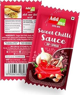 Add me sweet Chilli garlic Sauce 48 sachets of 12gm each sweet & spicy | Dips | lahsun lal mirch ki meethi chutney Spread 48 Sachets 576 Grams