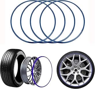 Wheel Protector 17-22 Inch Rim Protectors For Alloy Wheels, 4PCS Metal Rim Guard Cover For All Car Models, Vehicle Hub Impact Protection Stickiness Guard Rings, Wheel Edge Refit Decorative Protection