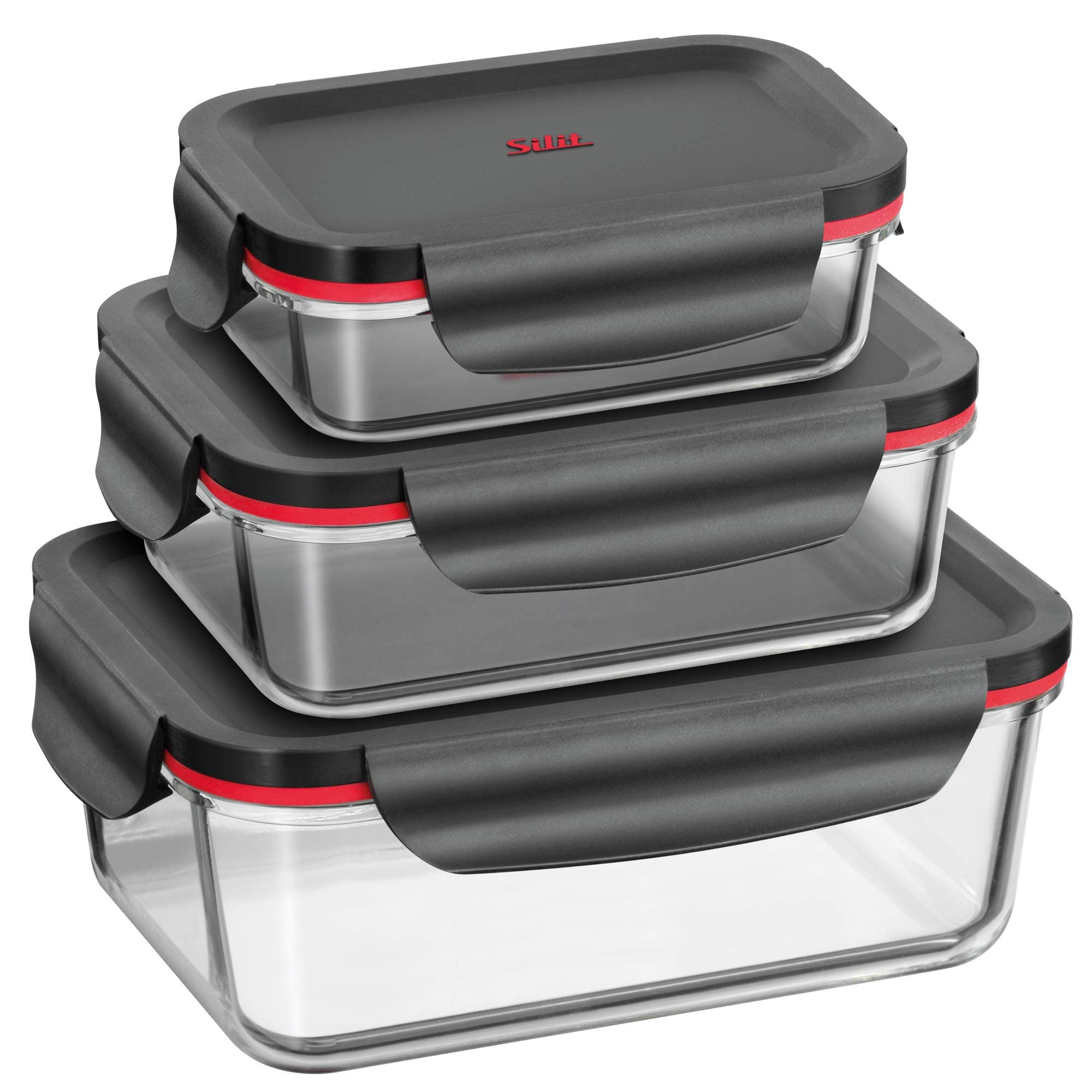 1, Black, red, Set 3-teilig