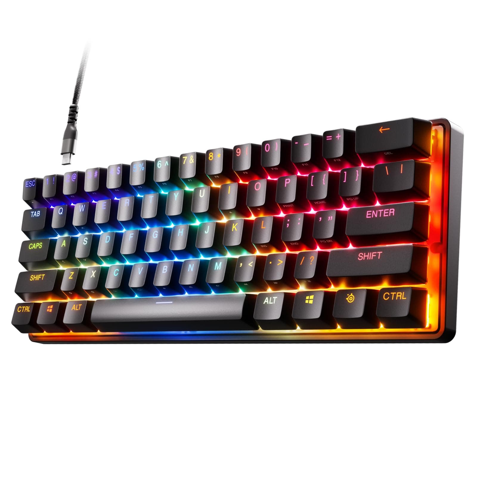 New Apex 9 Mini – HotSwap Optical Mini Keyboard – 60% Compact Design – Optical Switches – RGB Customization – Aluminum Alloy Frame – Double Shot PBT Keycap