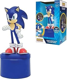 Lexibook, SEGA Sonic The Hedgehog, LED Pocket Nightlight for children's bedroom, soft light, battery-operated, Blue, NLJ01SN