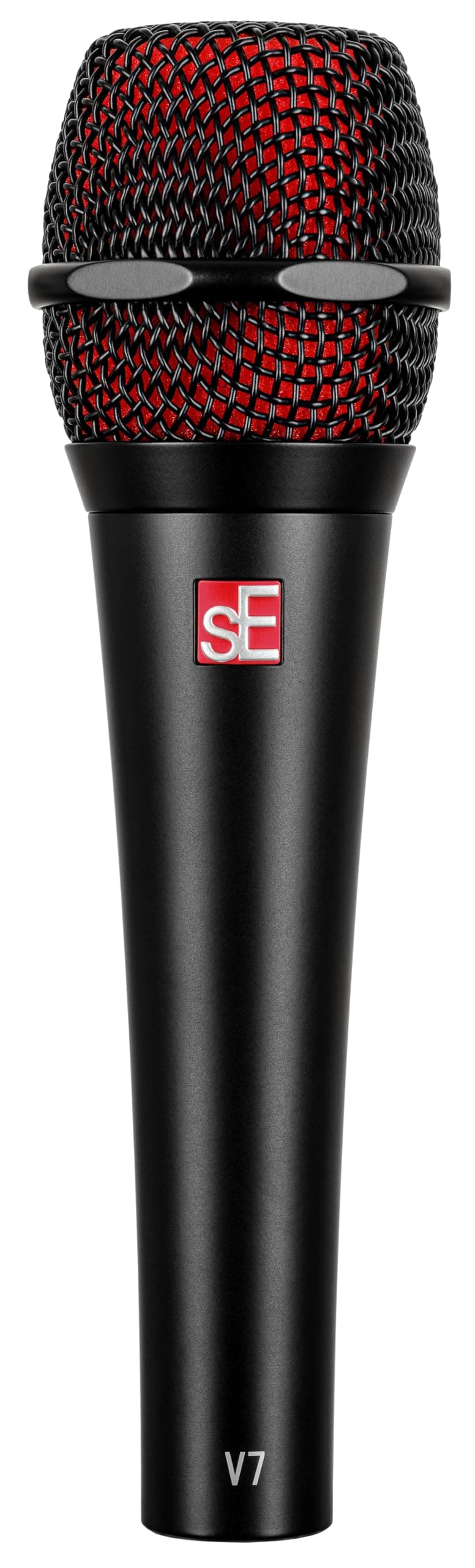 SE ELECTRONICS V7 Dynamic Microphone for Singing, Speech & Studio Recording - XLR Handheld Professional Microphone with Supercardioid Aluminum Voice Coil for Huge Gain Before Feedback - Black