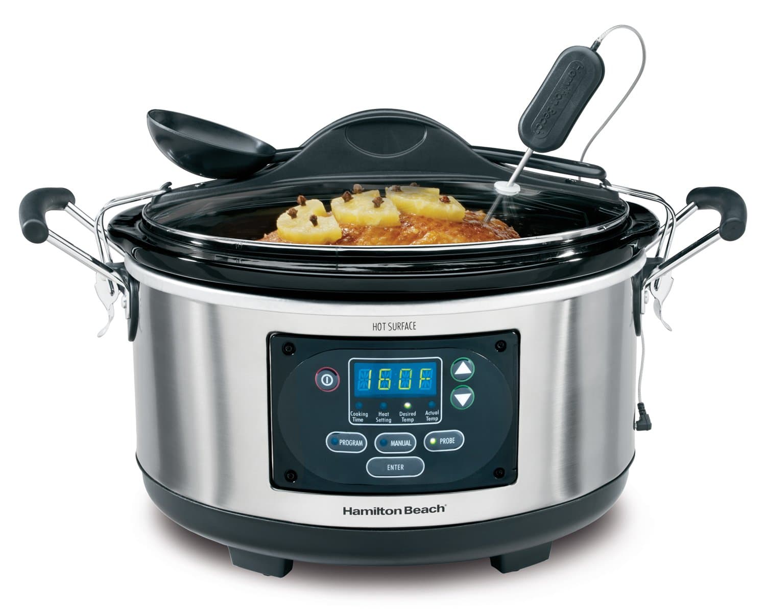 Hamilton Beach Set 'n Forget Programmable Slow Cooker With Temperature Probe, 6-Quart (33967)