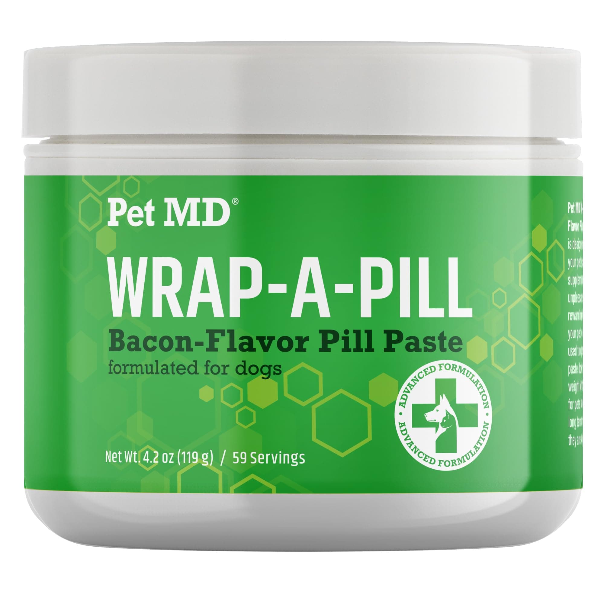 Wrap A Pill Bacon Flavor Pill Paste for Dogs - Create a Pocket to Hide Pills and Medication - 59 Servings