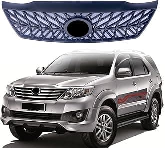 Grilles Auto Exterior Bumper Grille For Toyota For Fortuner 2012 2013 2014 ABS Racing Grilles Cover Front Mask Grills 4X4 Grill Accessories
