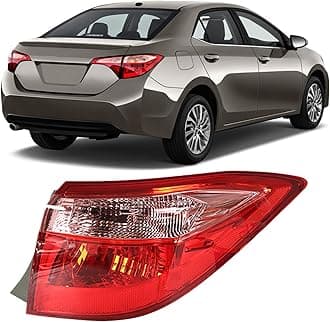 Silscvtt Passenger Side Outer Tail Light Replacement for Toyota Corolla 2017-2019 Tail Lamp Right Side 8155002B00 TO2805130