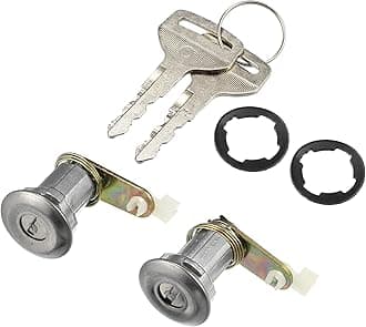 X AUTOHAUX 1 Set Door Lock Cylinder with Keys for Toyota Hilux 69051-89106-RH
