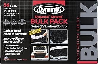 10455 18" X 32" X 0.067" Thick Self-Adhesive Sound Deadener With Xtreme Bulk Pack, (Set Of 9) , Black
