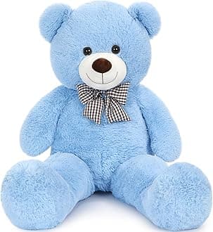 MaoGoLan Giant Teddy Bear Plush Toy - Ultra Soft & Cute Large Stuffed Animal 39 inches, Perfect for Baby Showers, Birthdays, Valentine Day Gifts (Kids, Couples, Family),Blue