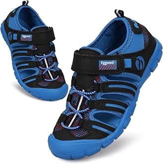 Boys Sport Sandals Summer Closed Toe Hook Loop Outdoor Athletic Walking Shoes (Toddler/Little Kid/Big Kid)