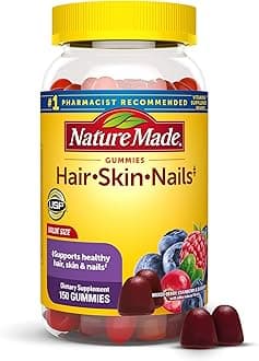 Hair, Skin & Nails Gummies with 2500 mcg of Biotin, 150 Count