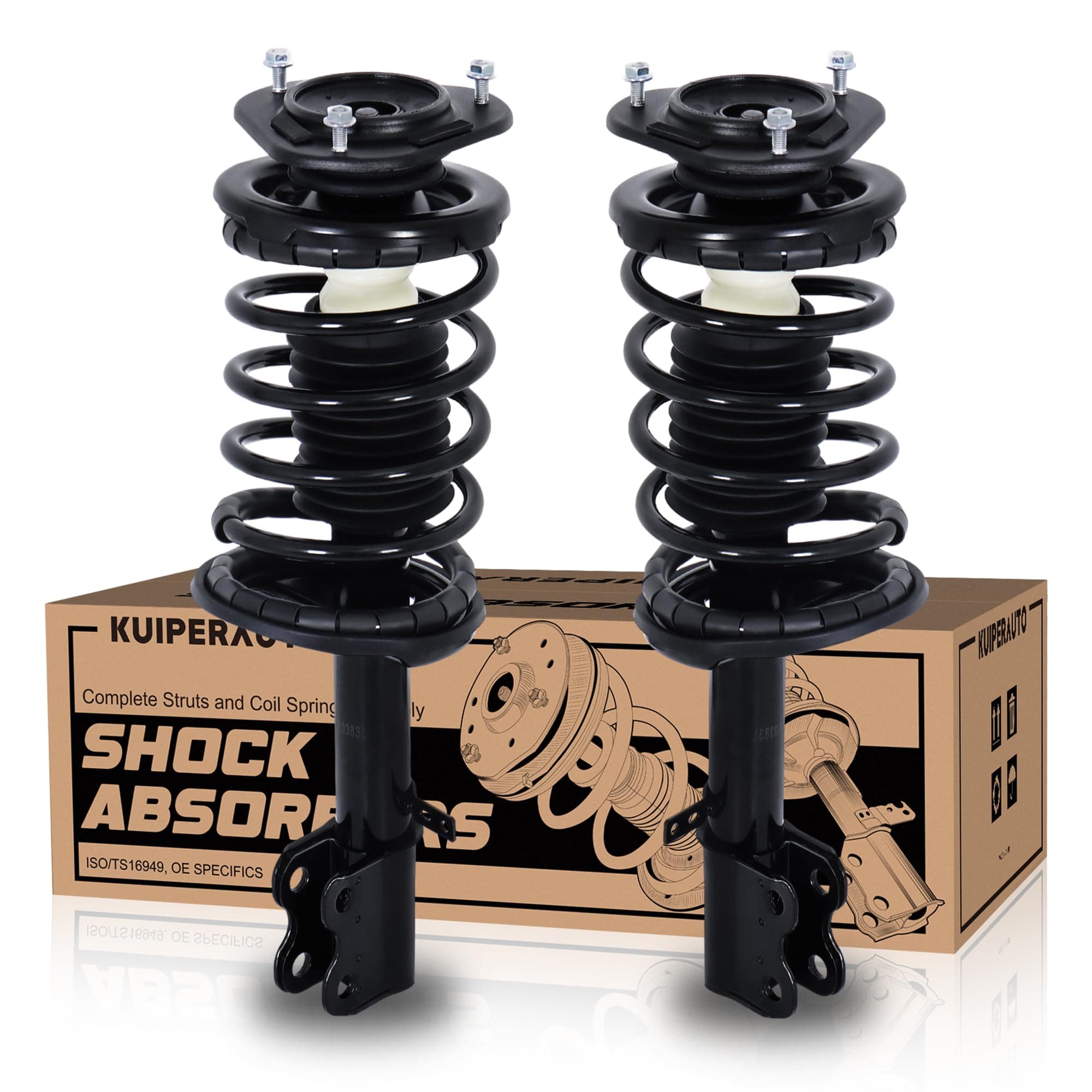 271951 271952 Front Struts Complete Assembly Compatible for 1998-2002 Chevy Prizm / 1993-2002 Toyota Corolla / 1993-1997 Geo Prizm 2PCS (Left and Right) Shocks Absorbers