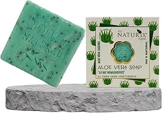 Organic Bar Soap Moisturizing Soap Made from Natural Oil | Hair Hand Face Body Bath Wash | Skin Care Cleanser Shampoo (Aloa Vera)