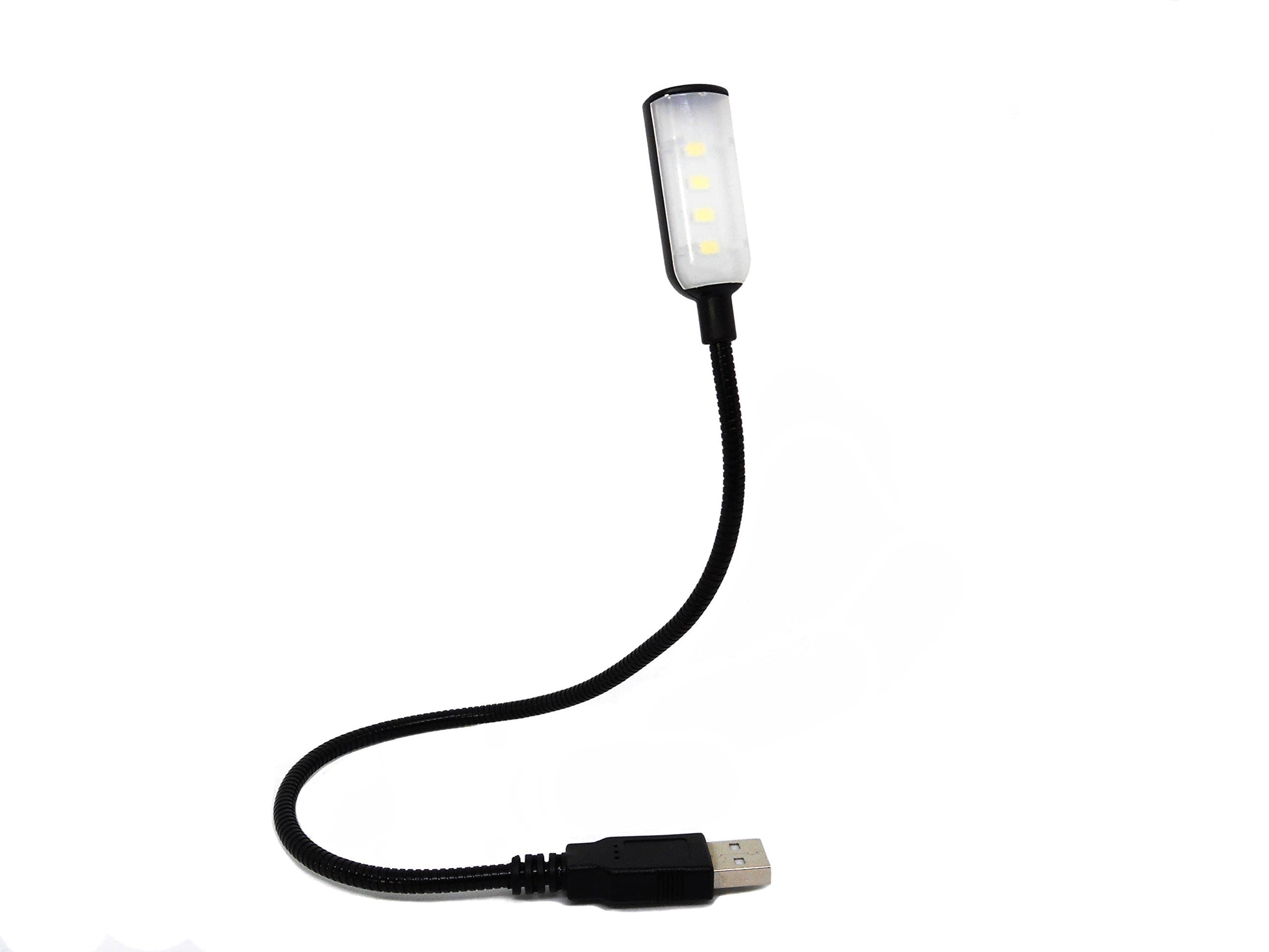 4 LED USB flexible Reading Lamp Light with Switch On / Off (Black)
