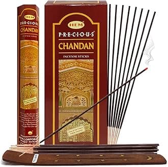 TRUMIRI Sandalwood Incense Sticks (120 Count) & Incense Stick Holder Bundle