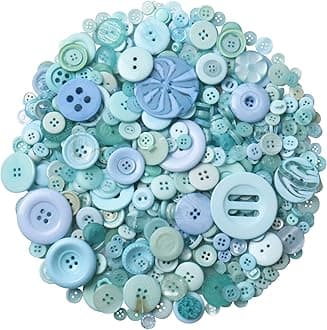 650 Pcs Buttons Round Resin Buttons 2 and 4 Holes Assorted Buttons for Sewing Crafts DIY Projects Button Painting Craft Buttons (Tiffany)