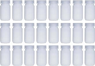 LUERFLEX125ML 4OZ Nature Wide Mouth PP Plastic Reagent Bottles with Caps Pack of 150
