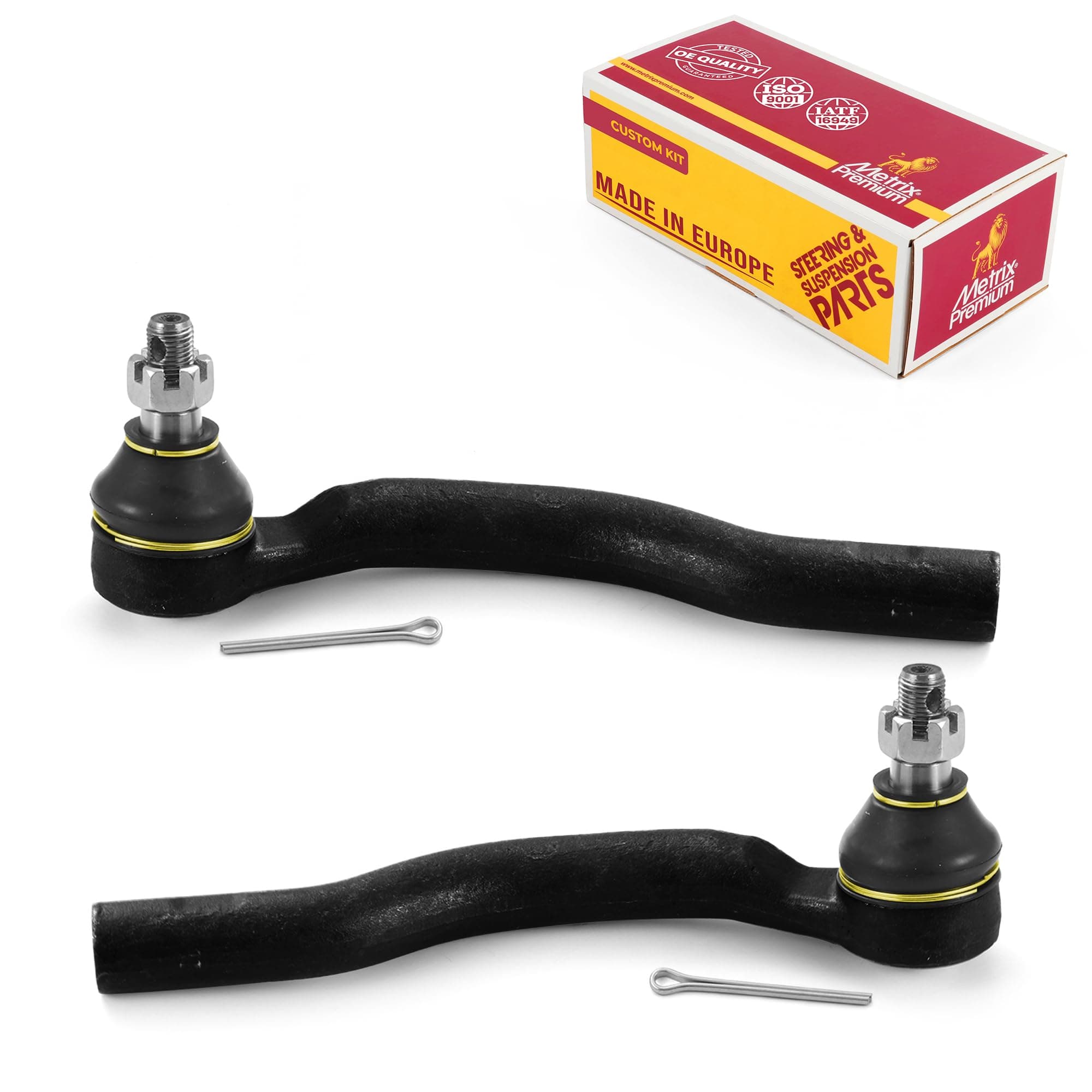 Front Left & Right Outer Tie Rod End Kit Fits 2007-2014 Ford Edge, 2007-2015 Lincoln MKX, Replacement ES800474, ES800473, Made in Europe