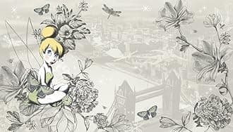 Disney Grey Disney Fairies Vintage Tinkbell Peel and Stick Wall Mural by RoomMates,JL1383M