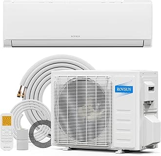 ROVSUN 12000 BTU Mini Split AC/Heating System with Inverter, 21 SEER2 Energy Saving 230V Ductless Split-System Air Conditioner with Pre-Charged Condenser, Heat Pump, Remote Control & Installation Kit
