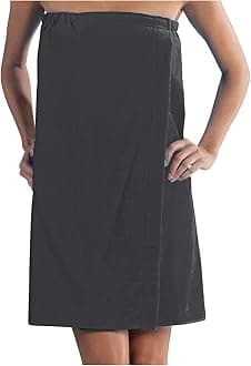 Womens Shower Wrap Ladies Wrap Towels, Charcoal, XXL