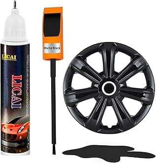 Matte Black Rim Touch Up Paint, Car Wheel Scratch Repair Touch Up Paint Pen, Quick And Easy Wheel Scratch Repair, Universal Color Black Wheel Paint (Matte Black)