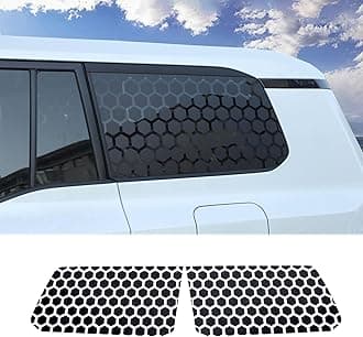 Rear Window Honeycomb Decal Sticker Compatible with Toyota Land Cruiser Prado 250 J250 LC250 2024 2025,Back Side Window Honeycomb Vinyl Sticker Decor Exterior Accessories