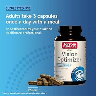 Jarrow Formulas Vision Optimizer Supports Visual Function - Contains More Than 10 Vitamins, Phytonutrients & Herbs, 60 Servings, 180 Count