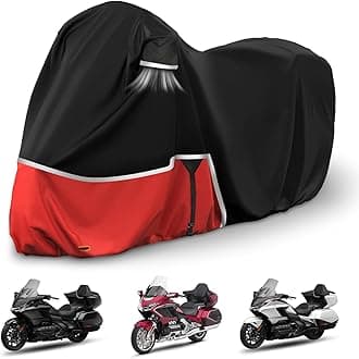 Waterproof Motorcycle Cover Replace for Honda Goldwing with Trunk Models, 420D Oxford Cloth Motorcycle Cover for Snow Rain Dust Protection