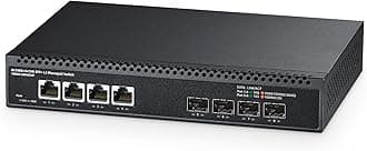 Binardat 8 Ports 10 Gigabit Managed Switch, 4x10G RJ45 Ethernet, Supports 1G/2.5G/5G/10G, 4x10G SFP+, 160Gbps Bandwidth, L3 Web-Managed, Metal Network Switch