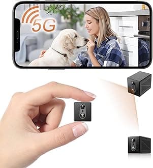 4K Mini Wireless 5G Camera WiFi Indoor Home HD Micro Security Camera, Small Dog Nanny Cam Pet Baby Car Outdoor Cameras, 100 Days Battery Life 150 angle Night Vision Motion Detection Cloud & SD Storage