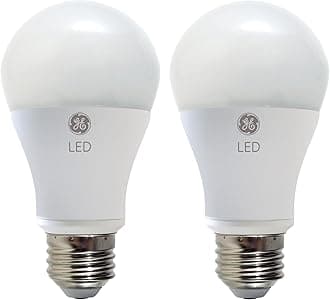 Lighting LED Light Bulbs, A19 Standard Bulb, 10 Watt (60 Watt Equivalent) Daylight, Medium Base, Dimmable (2 Pack)