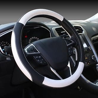 SEG Direct Microfiber Leather Auto Car Steering Wheel Cover Universal 15 inch Standard size[14 1/2''-15''] AU38WILSWC0017