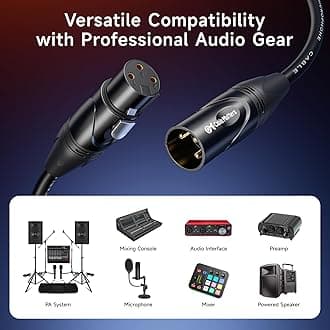 Cable Matters2-Pack, 20 Ft Male to Female XLR Microphone Cable