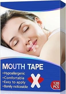 Mouth Tape for Sleeping 120 Pcs, Sleep Strips for Better Nose Breathing, Less Mouth Breathing, Improved Sleeping Quality and Instant Snoring Relief
